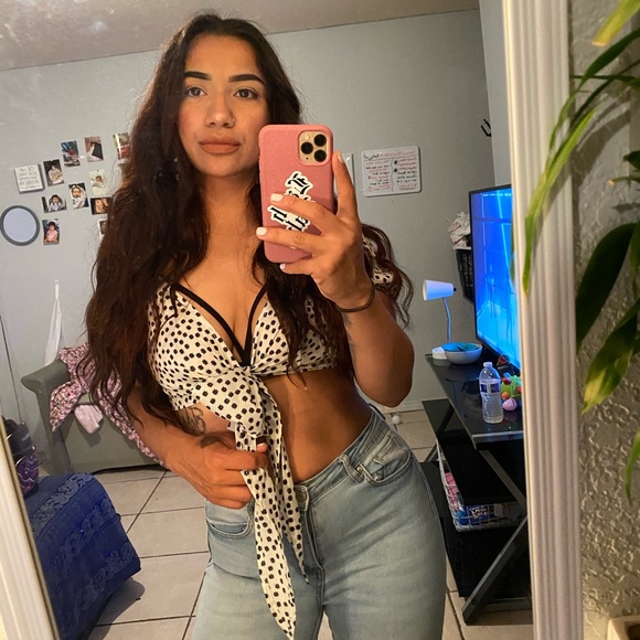 Flower wrap up crop top - Picture 5 of 7